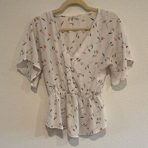 Sienna Sky Floral Blouse - Cream